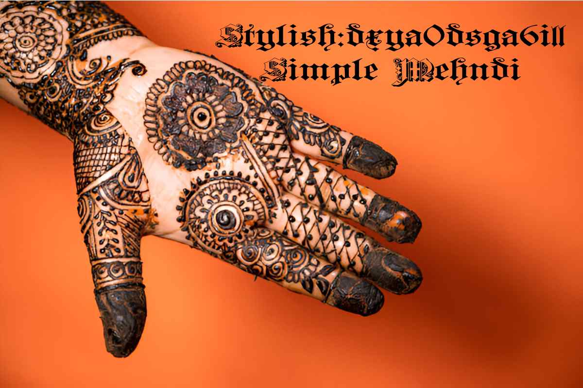 Stylish:dxya0dsga6i= Simple Mehndi Design