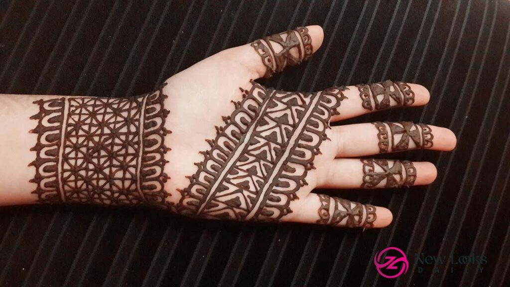 Geometric Patterns - Instagram:oal2uwevo58= Royal Front Hand Mehndi Design